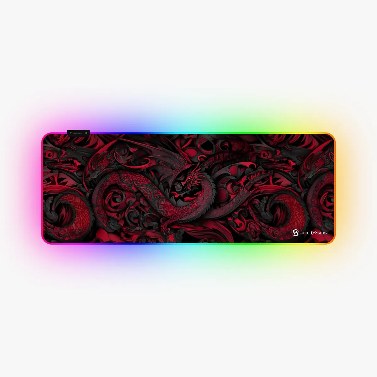 Smaug Red - 80x30 cm, RGB Kenar, Speed Gaming Mousepad