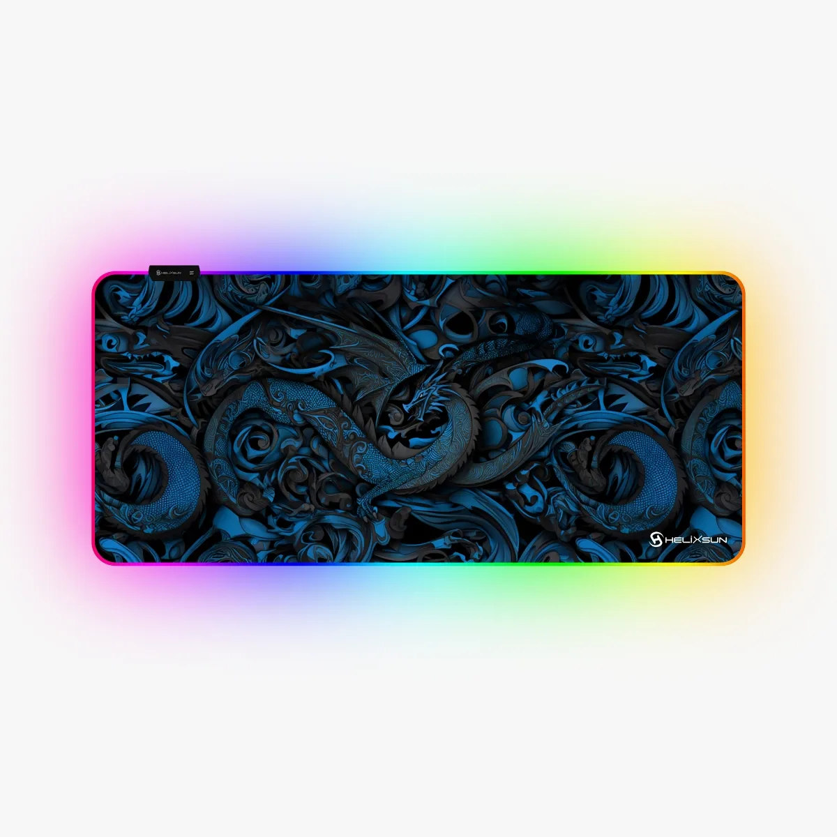 Smaug Blue - 90x40 cm, RGB Kenar, Speed Gaming Mousepad