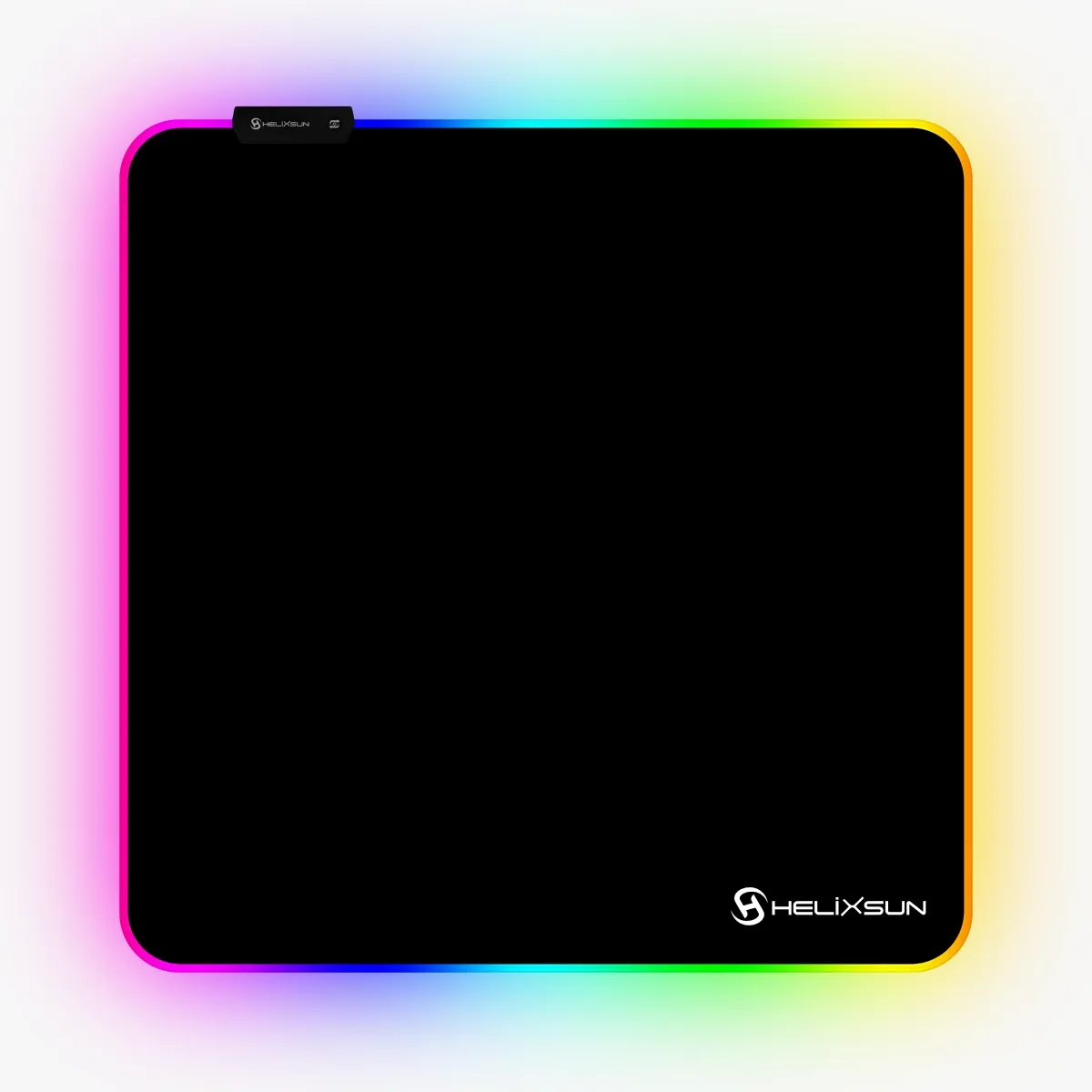 Black - 50x50 cm, RGB Kenar, Pro Control Gaming Mousepad