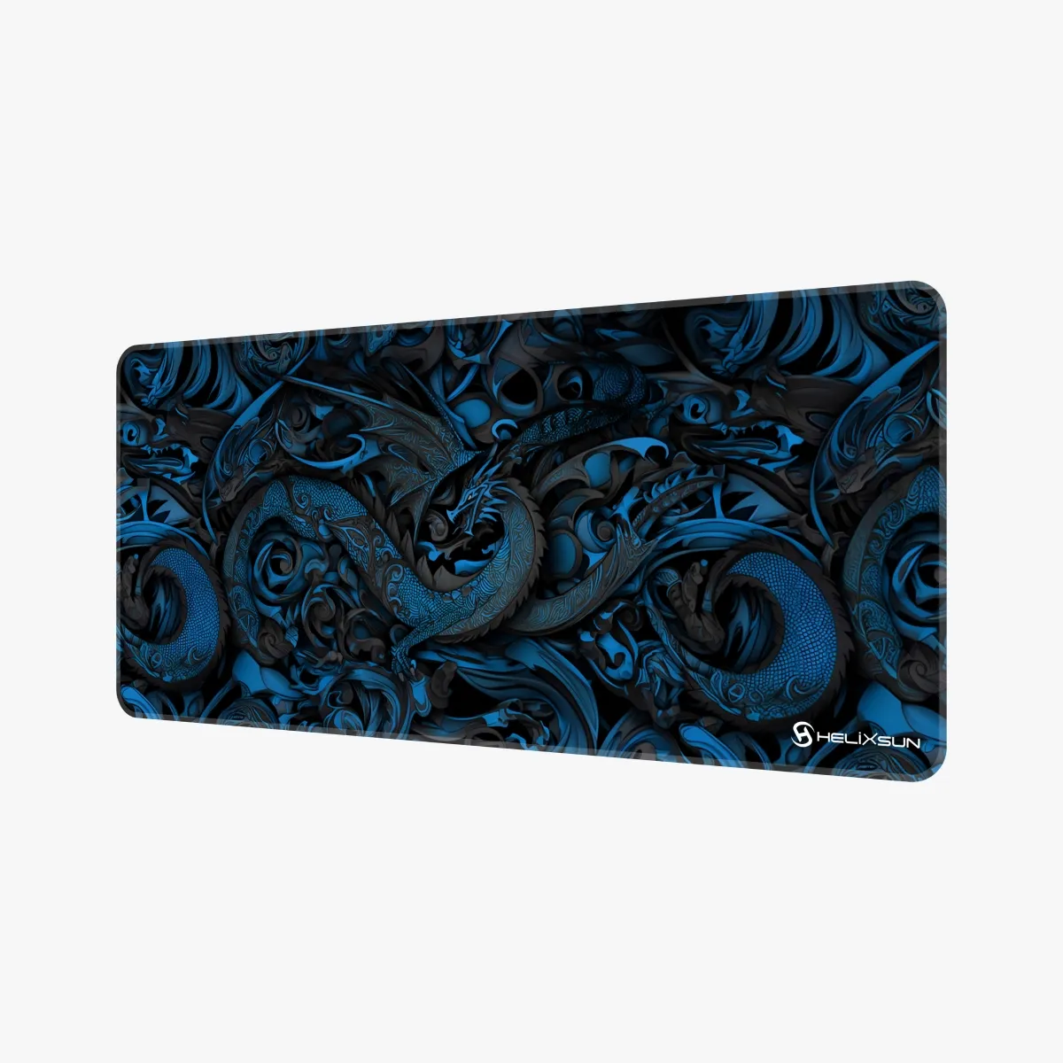 Smaug Blue - 90x40 cm, Dikiş Kenar, Pro Control Gaming Mousepad